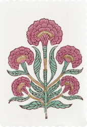 Poppy Mint Handmade Blank Card