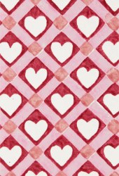 Love Red Check Handmade Blank Card