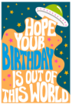 Spaceship Birthday Card