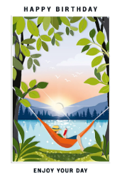 Hammock Birthday Card