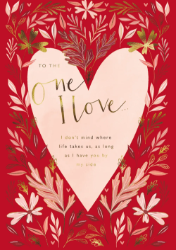 Pink Heart Love Card