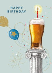 Beer Pedestal Birthday Card