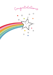 Rainbow Star Congratulations Card