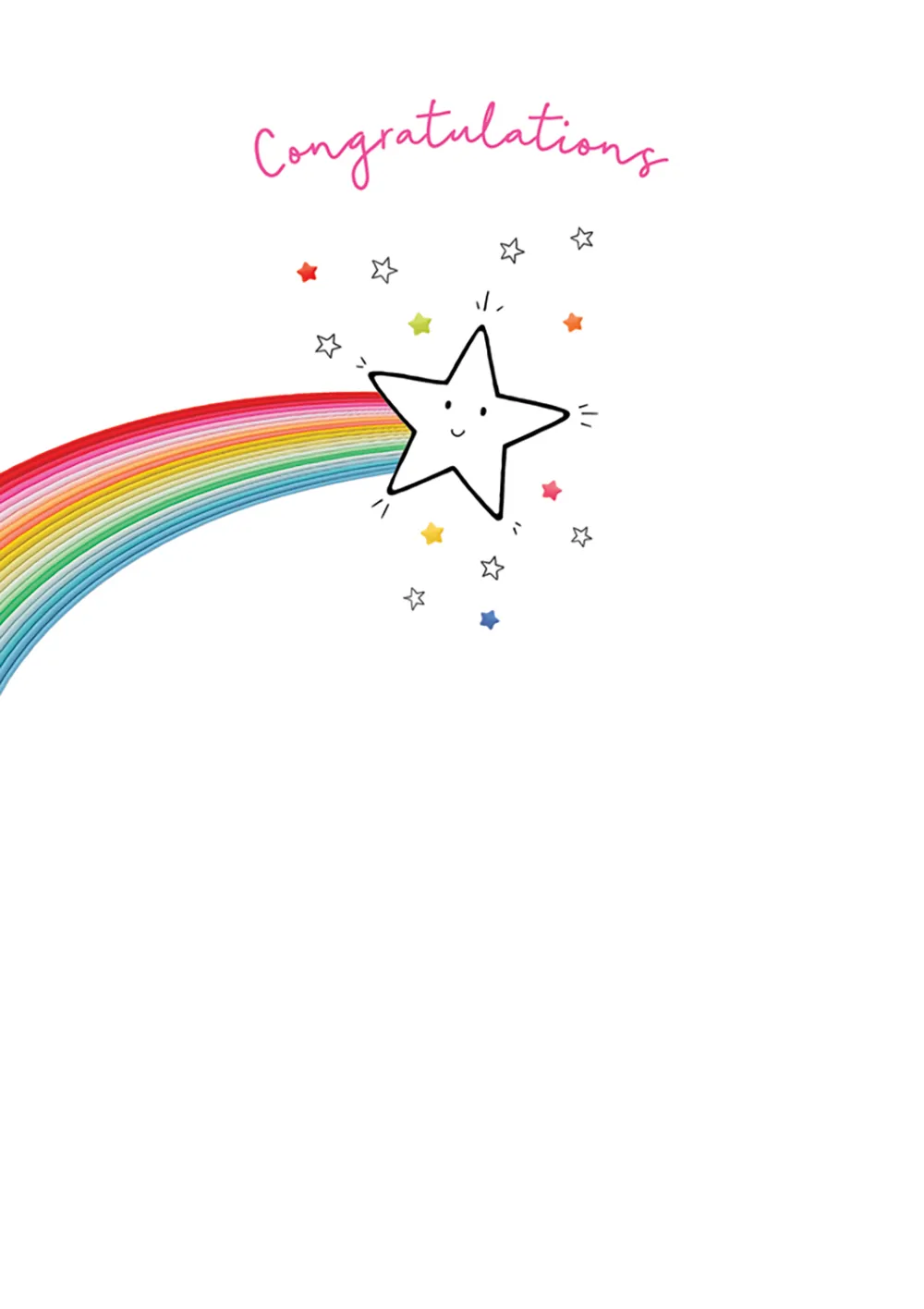 Rainbow Star Congratulations Card