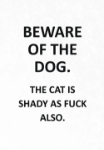 Beware Of Dog & Cat Friendship Card