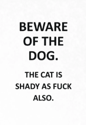 Beware Of Dog & Cat Friendship Card