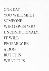 Unconditional Love Dog Friendship Card