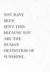 Human Sunshine Friendship Card