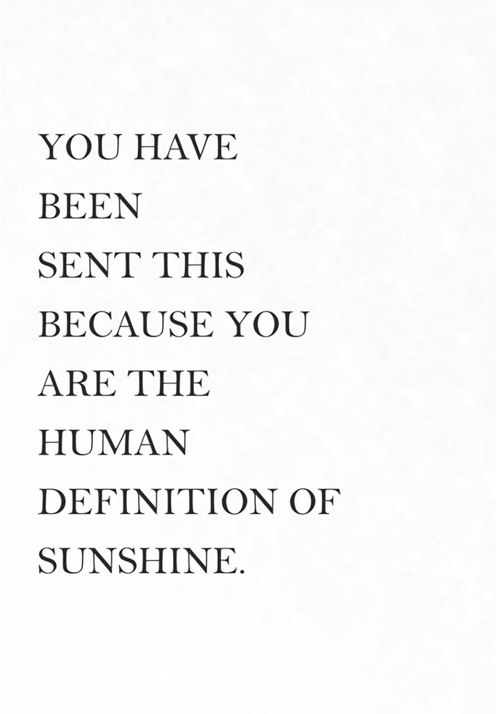 Human Sunshine Friendship Card