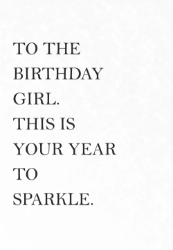 Year To Sparkle Birthday Card