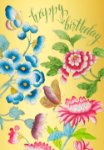 Pink Flowers Birthday Card