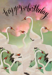 Cranes Birthday Card
