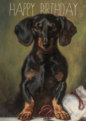 Weiner Dog Birthday Card