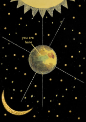 Earth Glitter Blank Card