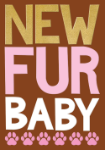 New Fur Baby Pink Paws Greeting Card