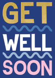 Soon Blue Get Well Card