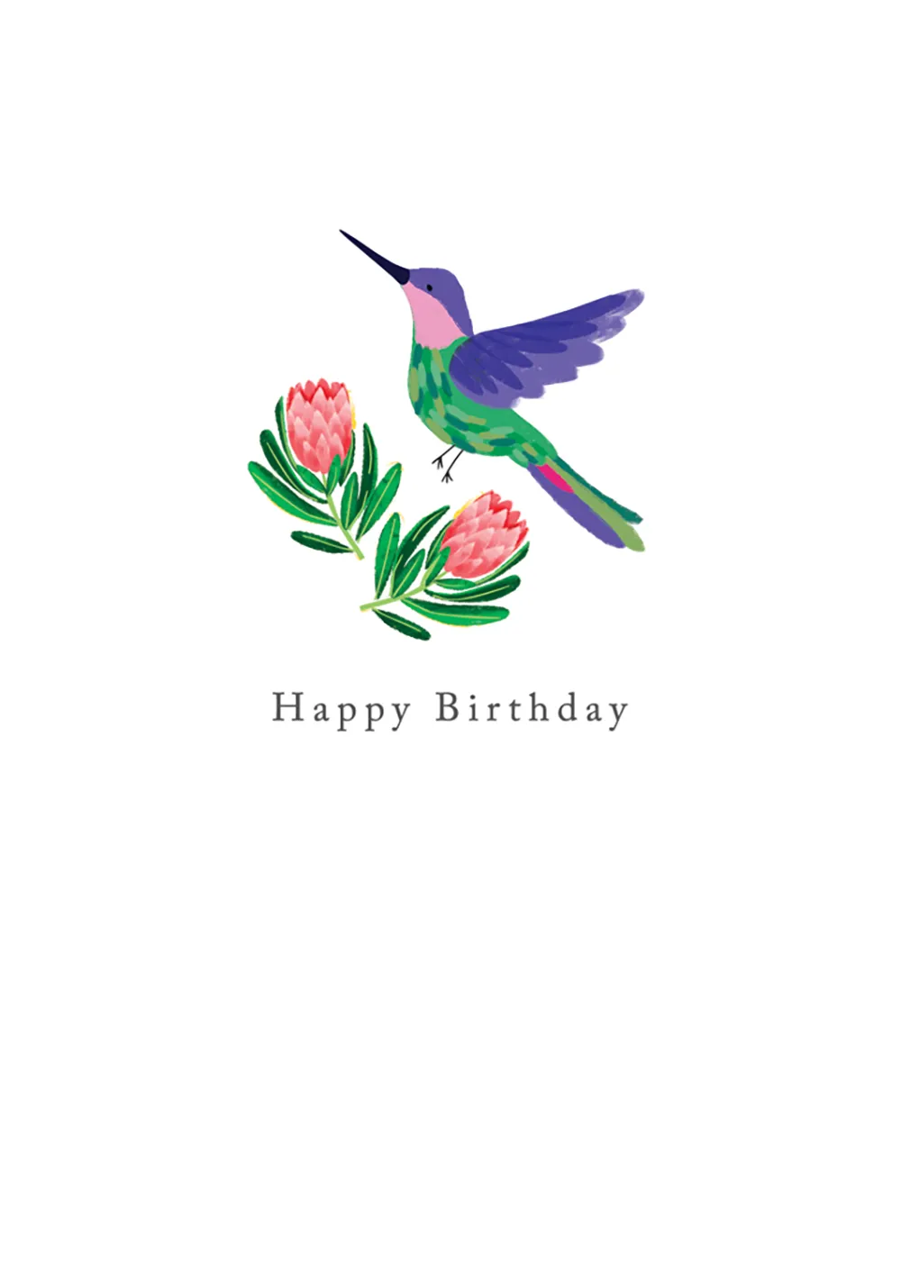 Hummingbird Birthday Card