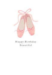 Ballet Slippers Birthday Card