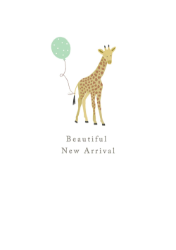 Giraffe New Baby Card