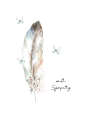 Feather Jewels Sympathy Card