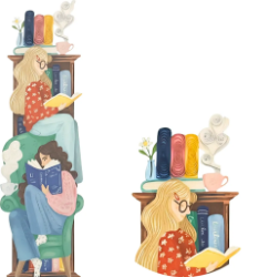 Friends Reading Quilling Bookmark