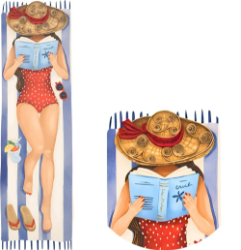 Relax Girl Quilling Bookmark