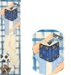 Relax Boy Quilling Bookmark