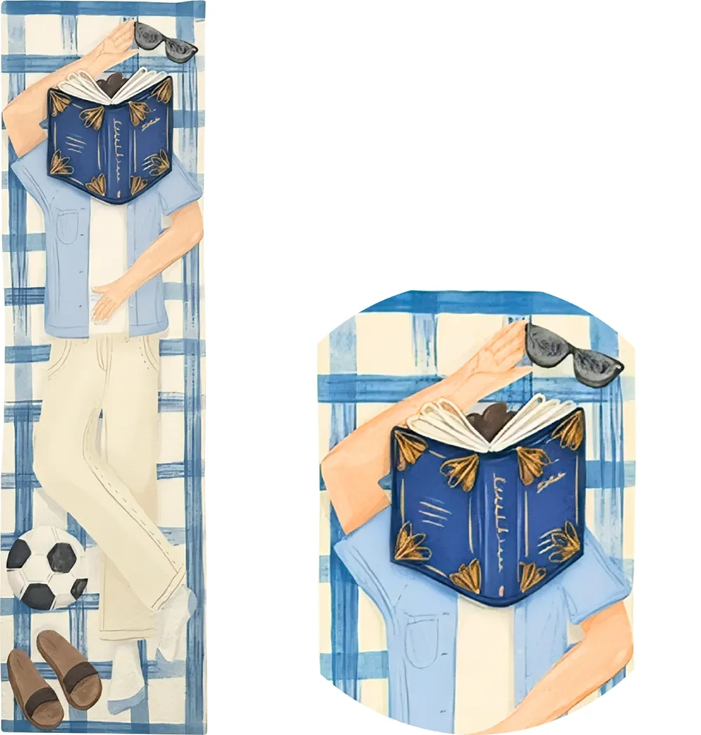 Relax Boy Quilling Bookmark