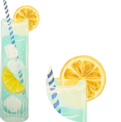 Lemonade Quilling Bookmark