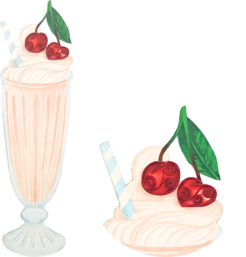 Milkshake Quilling Bookmark