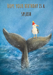Whale Tale Splash Birthday Card