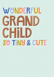 New Grandchild Baby Card