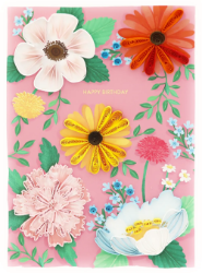 Flowers Quilling Birthday Card