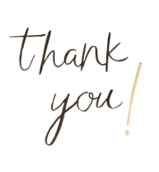 Black Text Thank You Card