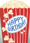 Popcorn Birthday Card