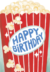 Popcorn Birthday Card