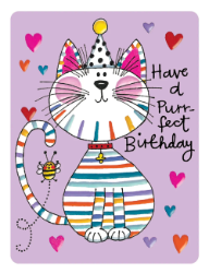 Cute Purrfect Cat Birthday Card