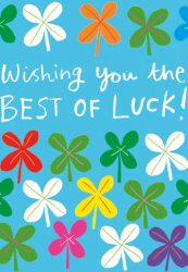 Clovers Good Luck Card