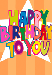 Star Birthday Card