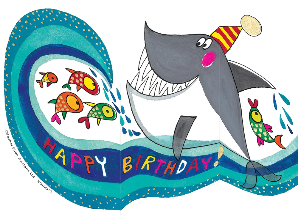 Trifold Whale Birthday Card