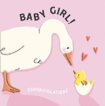 Duck Baby Girl Card
