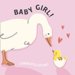 Duck Baby Girl Card