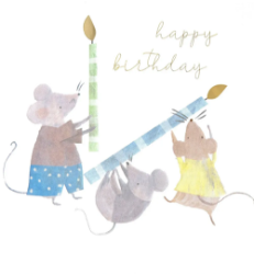 Mouse Candles Birthday Card