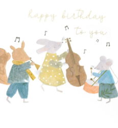 Musical Animals Birthday Card