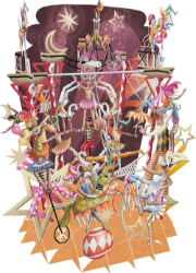 3D Pop Up Acrobats Greeting Card