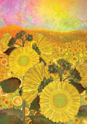 Sunflower Field Blank Card