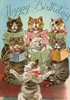 Cat Chorus Birthday Card 