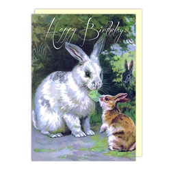 Rabbits Birthday Card 