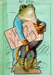 Dapper Frog Birthday Card