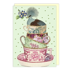 Teacups Blank Card 